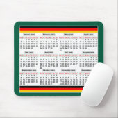 Tapis De Souris 12 mois calendrier de l'année 2025 (Avec souris)