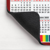 Tapis De Souris 12 mois calendrier de l'année 2025 (Coin)