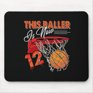 Tapis De Souris 12e anniversaire Basketball Amusant 12 ans Enfants