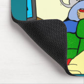 Tapis De Souris 1396 Dîner Chat Temps Dîner Cartoon (Coin)