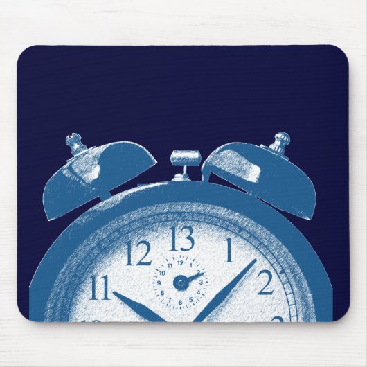 Tapis De Souris 13 heures de bleu (Devant)