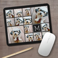 13 Photo Collage Monogramme noir - Peut modifier l
