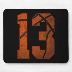 Tapis De Souris 13e Birthday Party Thirteen 13 Year Old Basketbal