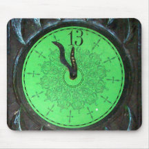 13ème horloge hantée Mousepad d'heure