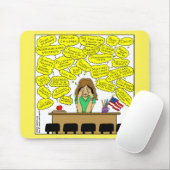Tapis De Souris 1409 Stress De L'Enseignant Et Cartoon Inquiète (Avec souris)
