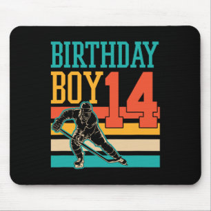 Tapis De Souris 14 Ans Hockey sur glace Thème 14ème anniversaire f
