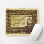 Tapis De Souris 1586 CARTE HOLYLANDS VINTAGE Mousepad (Avec souris)