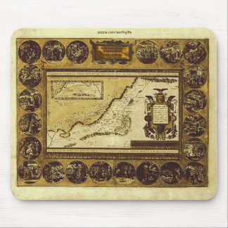 Tapis De Souris 1586 CARTE HOLYLANDS VINTAGE Mousepad