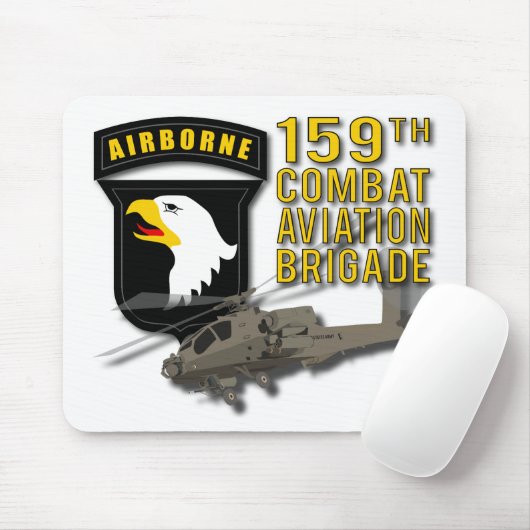 Tapis De Souris 159th Bde Apache d'aviation de combat (Avec souris)