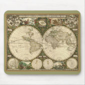 Tapis De Souris 1660 Frederick de Wit Ancien Monde Carte Mousepad (Devant)