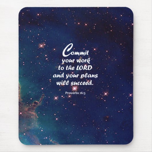 Tapis De Souris 16:3 de proverbes (Devant)