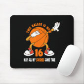 Tapis De Souris 16 ans Joyeux 16e anniversaire Basketball 16e Bi (Avec souris)