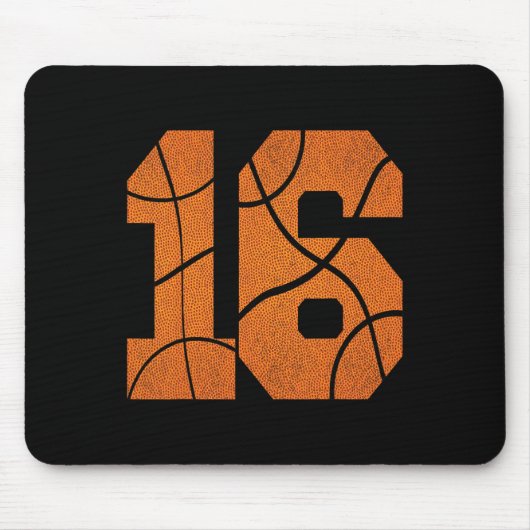 Tapis De Souris 16e anniversaire Basketball Garçons Enfants (Devant)