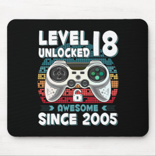 Tapis De Souris 18ans Anniversaire Son Garçon Amusant Joueur 18e 1