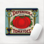 Tapis De Souris 1910s Defender marque tomates étiquette (Avec souris)