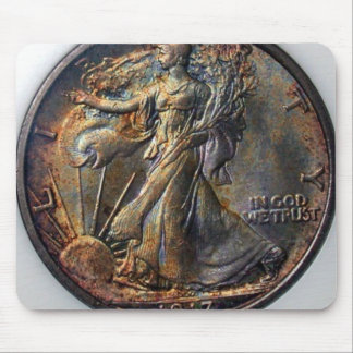 Tapis De Souris 1917 demi-dollars de marche de liberté