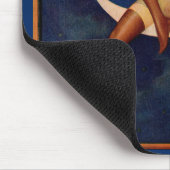 Tapis De Souris 1920 hosiery et belle femme sur la lune (Coin)