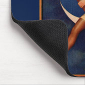 Tapis De Souris 1920 hosiery et belle femme sur la lune (Coin)