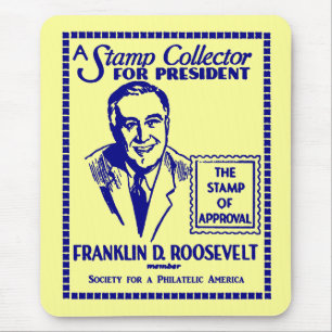 Tapis De Souris 1936 Collecteur de timbres FDR pour Président