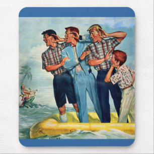 Tapis De Souris 1950 ouïe des menfolk à la chanson des sirènes