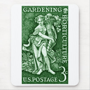 Tapis De Souris 1958 Jardinage + Timbre d'horticulture