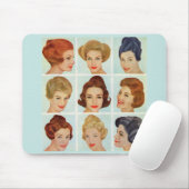 Tapis De Souris 1960 s hairstyles grid (Avec souris)