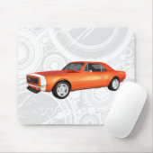 Tapis De Souris 1967 Camaro SS : Finition orange : Mousepad (Avec souris)