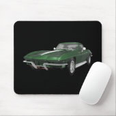 Tapis De Souris 1967 Corvette Sports Car : Vert Finition : (Avec souris)
