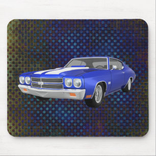 Tapis De Souris 1970 Chevelle SS: Fin bleue :Mousepad