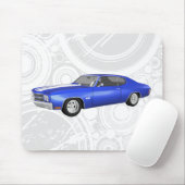 Tapis De Souris 1970 Chevelle SS : Finition bleue : Mousepad (Avec souris)