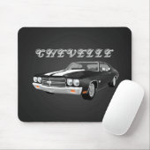 Tapis De Souris 1970 Chevelle SS : Finition noire : Mousepad (Avec souris)