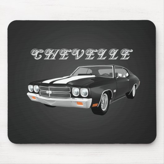 Tapis De Souris 1970 Chevelle SS : Finition noire : Mousepad (Devant)