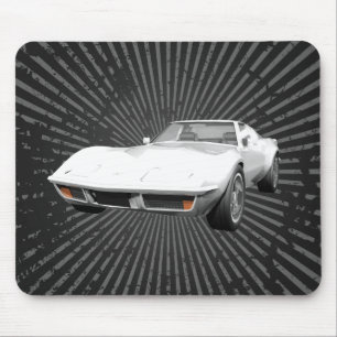 Tapis De Souris 1970 Corvette Sports Car : Fin blanche : Mousepad