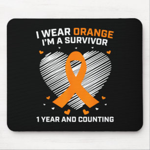 Tapis De Souris 1 an Cancer Libre Leucémie Survivante Cadeaux Oran