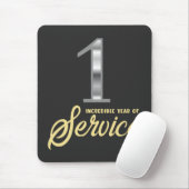 Tapis De Souris 1 an de service 1er anniversaire d'employé (Avec souris)