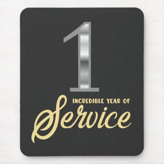 Tapis De Souris 1 an de service 1er anniversaire d'employé (Devant)