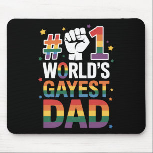 Tapis De Souris #1 Papa gay le plus gay du monde Fête des pères dr