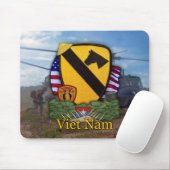 Tapis De Souris 1re division de cavalerie vétérans vietnam Mousepa (Avec souris)