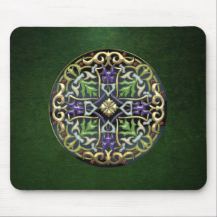 Tapis De Souris [200] Croix celtique [Or avec émail noir]