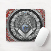 Tapis De Souris [200] Master Mason - Silver Square & Compass (Avec souris)