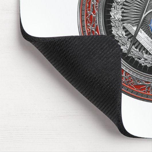 Tapis De Souris [200] Master Mason - Silver Square & Compass (Coin)