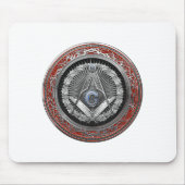 Tapis De Souris [200] Master Mason - Silver Square & Compass (Devant)