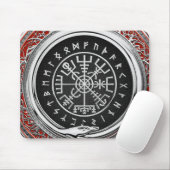 Tapis De Souris [200] Vegvisir - Viking Silver Magic Runic Compass (Avec souris)