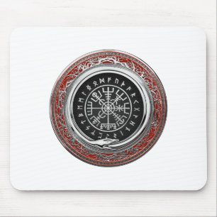 Tapis De Souris [200] Vegvisir - Viking Silver Magic Runic Compass
