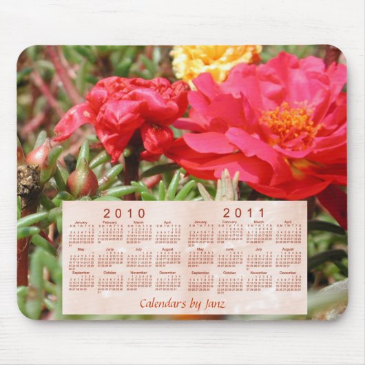 Tapis De Souris 2010-2011 calendrier floral (Devant)