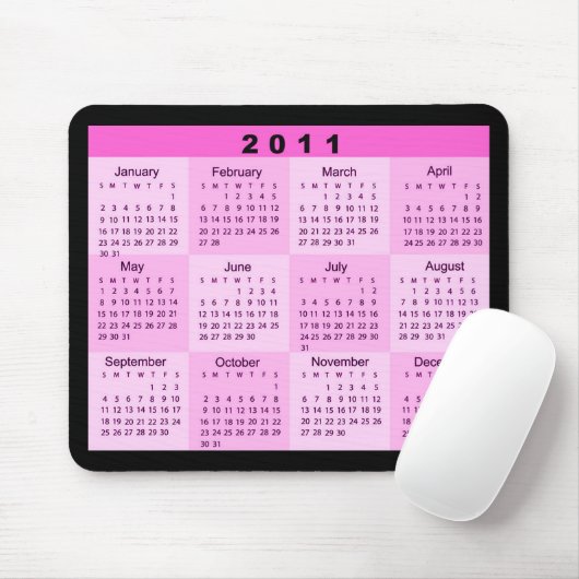 Tapis De Souris 2011 ans classent d'un coup d'oeil (Avec souris)