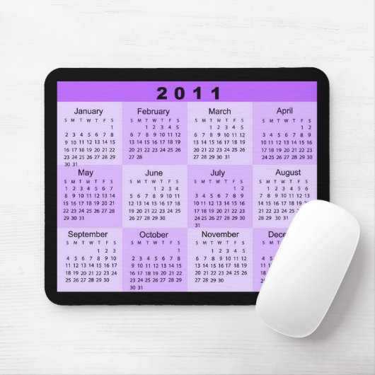 Tapis De Souris 2011 ans classent d'un coup d'oeil (Avec souris)