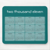 Tapis De Souris 2011 calendrier de base Mousepad (Devant)