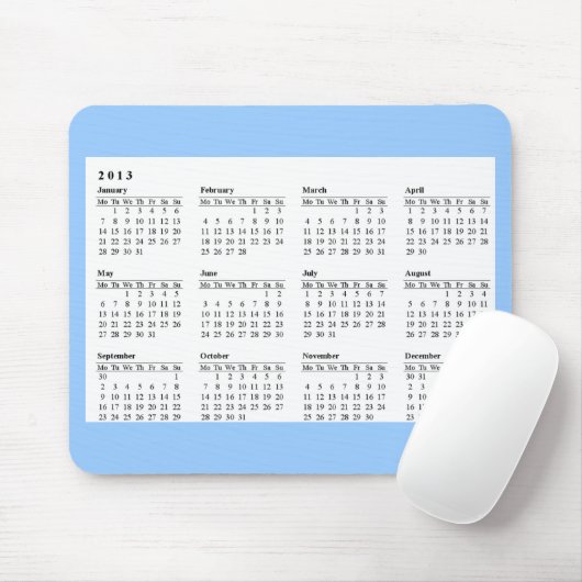 Tapis De Souris 2013 calendrier Mousepad (Avec souris)