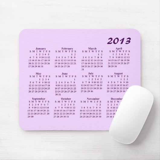 Tapis De Souris 2013 calendrier Mousepad (Avec souris)